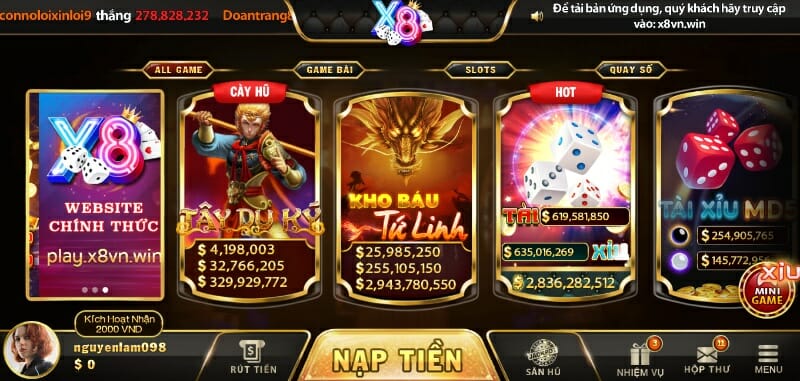 X8 Club chính là cổng game bài đổi thưởng mới nổi tại thị trường Việt Nam