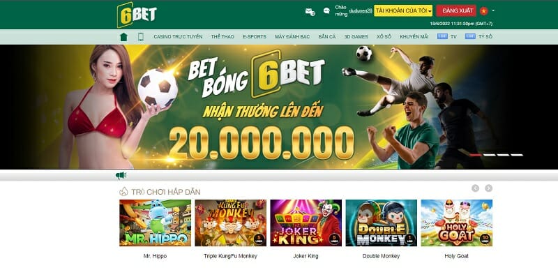6Bet - Nhà cái cá cược đi đầu trong ngành cờ bạc giải trí tại Châu Á